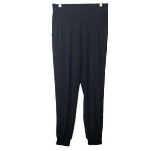 Lisa Rinna Collection Women's Slate Black Banded Bottom Knit Crop Pants Size XXS